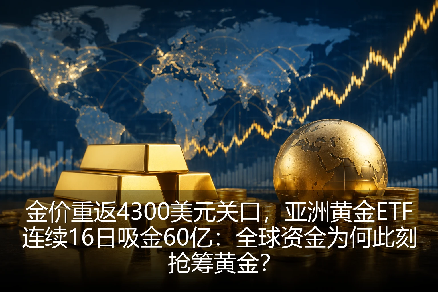 金价重返4300美元关口，亚洲黄金ETF连续16日吸金60亿：全球资金为何此刻抢筹黄金？