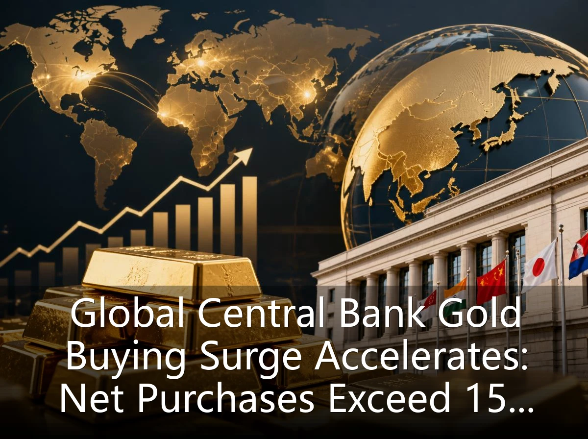 Global Central Bank Gold Buying Surge Accelerates: Net Purchases Exceed 150 Tons in Q3 2026, Asian Demand Share Breaks 65% for First Time