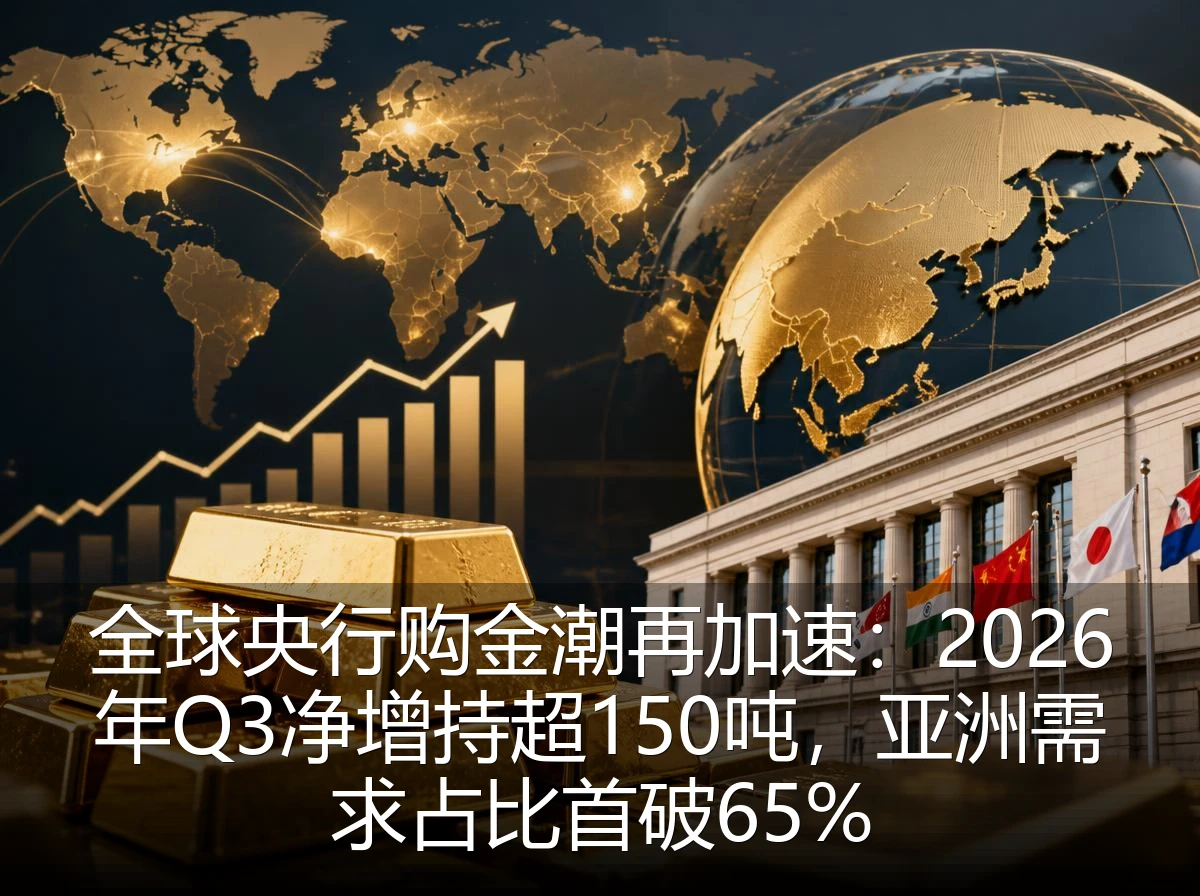 全球央行购金潮再加速：2026年Q3净增持超150吨，亚洲需求占比首破65%