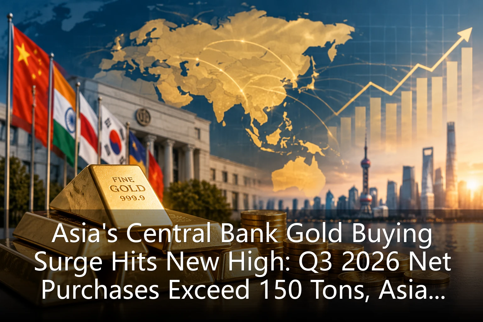 Asia's Central Bank Gold Buying Surge Hits New High: Q3 2026 Net Purchases Exceed 150 Tons, Asian Demand Share Breaks 65% for First Time