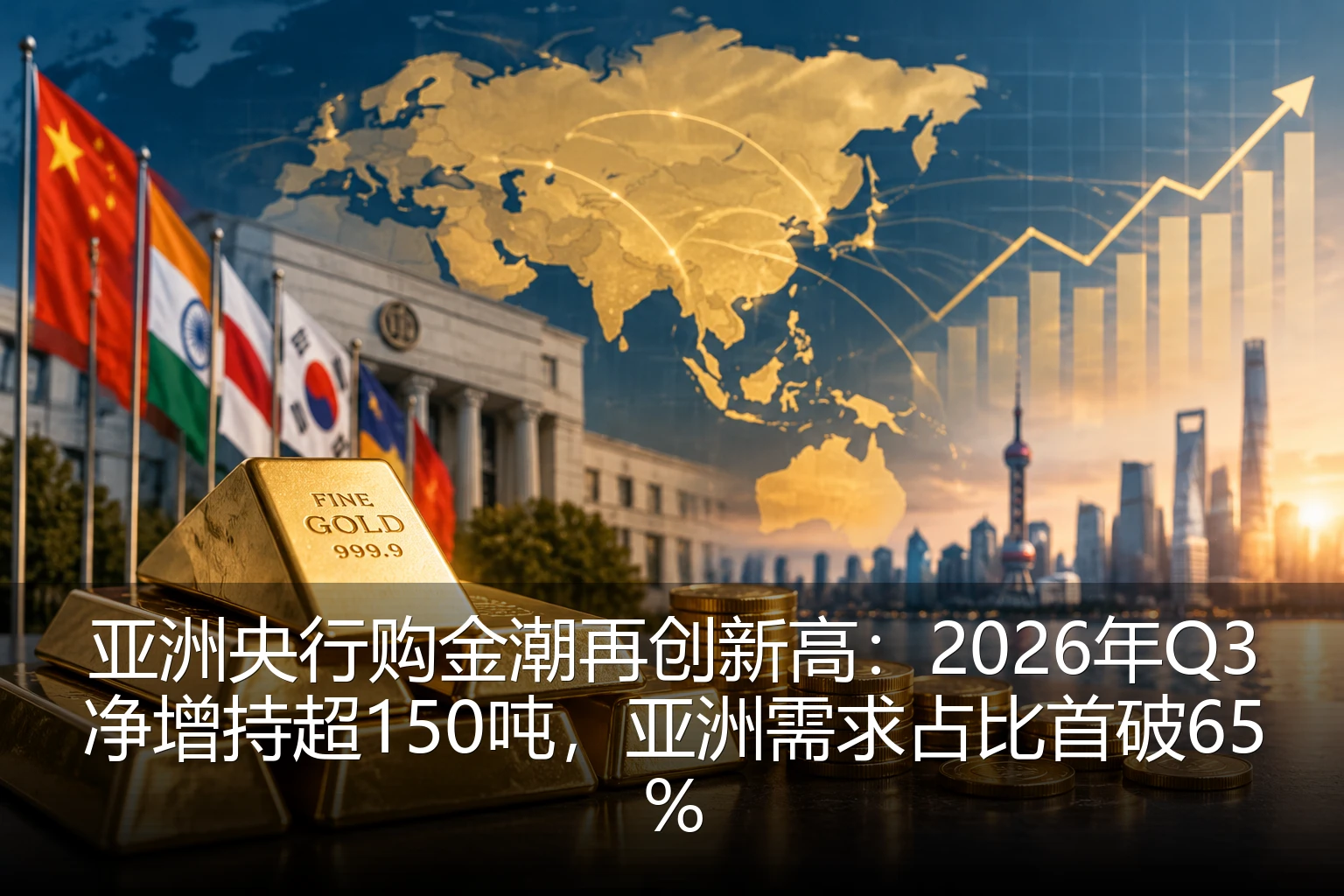 亚洲央行购金潮再创新高：2026年Q3净增持超150吨，亚洲需求占比首破65%